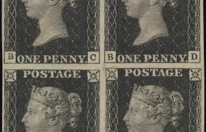 Penny Black postage stamps, 1840